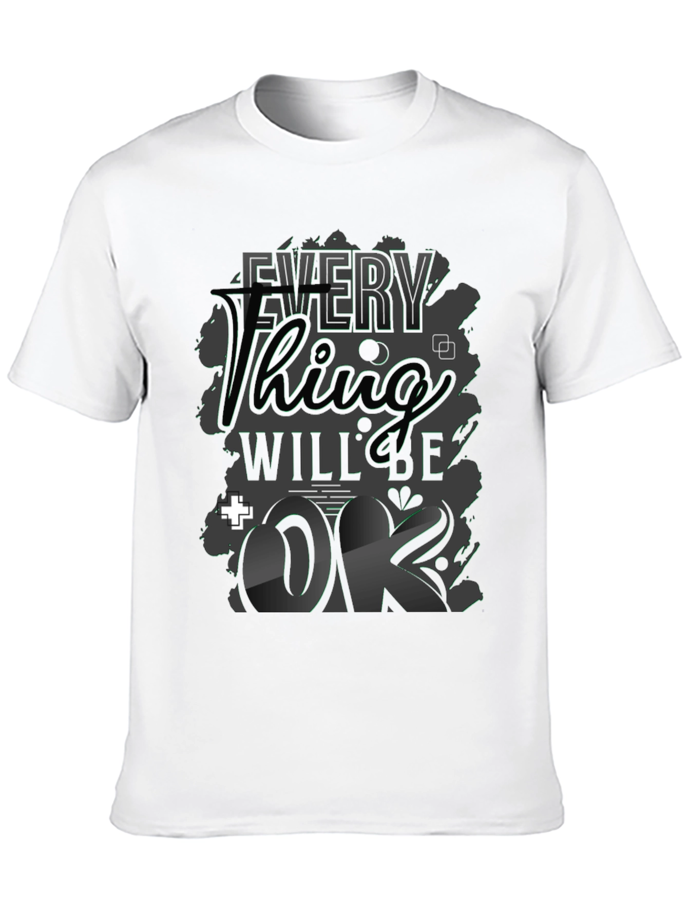 Camiseta Negra con Diseño Gráfico Motivacional