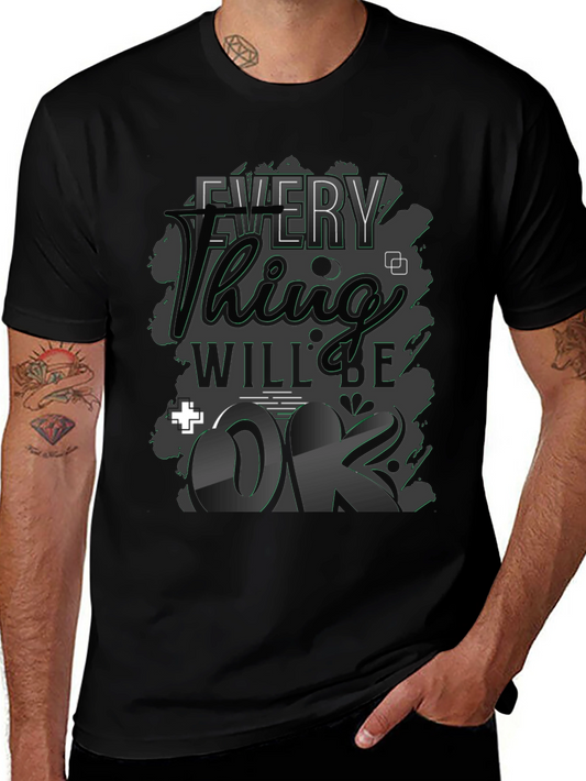 Camiseta Negra con Diseño Gráfico Motivacional