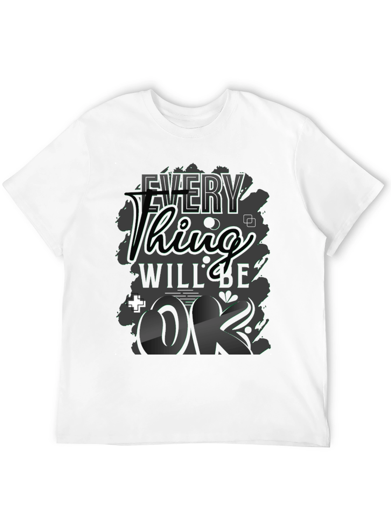 Camiseta Negra con Diseño Gráfico Motivacional