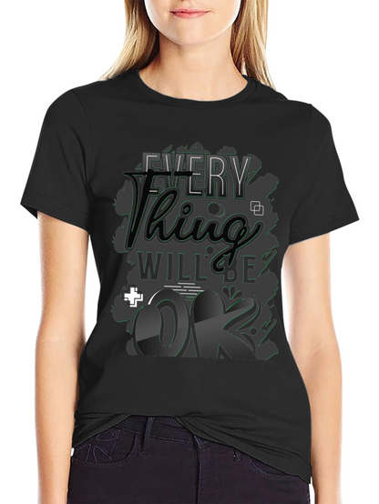 Camiseta Negra con Diseño Gráfico Motivacional