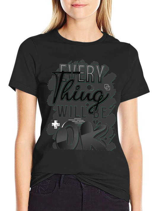 Camiseta Negra con Diseño Gráfico Motivacional