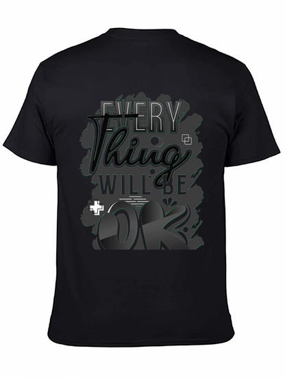Camiseta Negra con Diseño Gráfico Motivacional