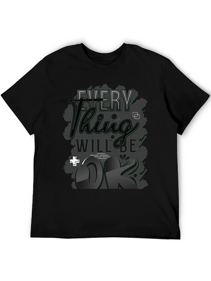 Camiseta Negra con Diseño Gráfico Motivacional