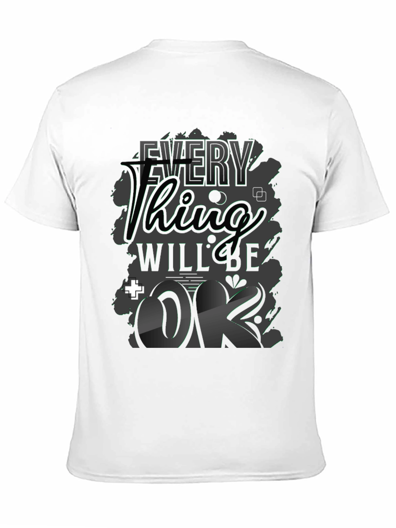 Camiseta Negra con Diseño Gráfico Motivacional
