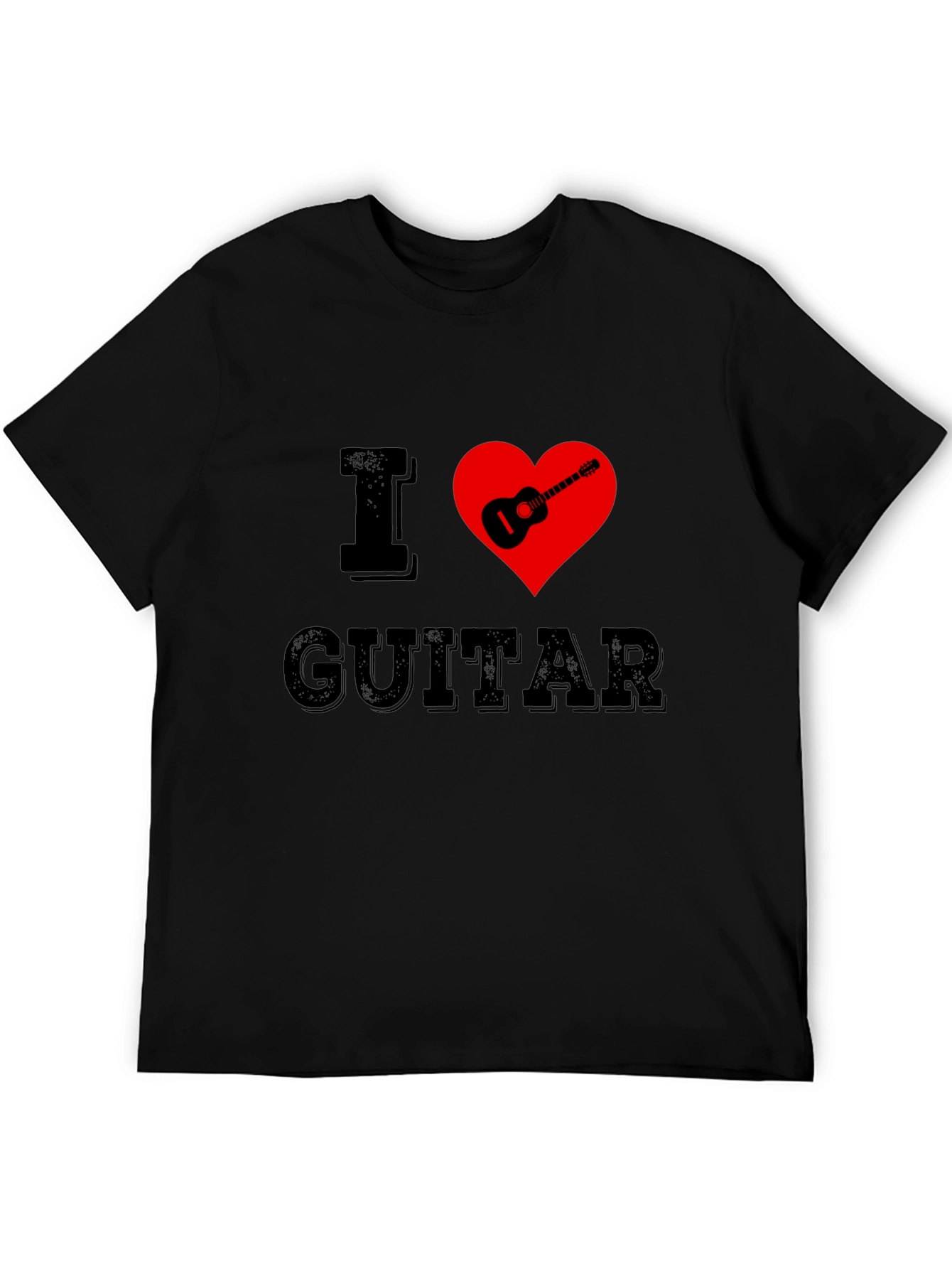 Camiseta Negra I ❤️ Guitar