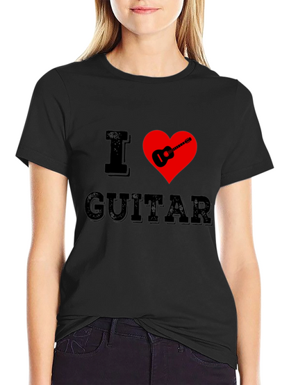 Camiseta Negra I ❤️ Guitar