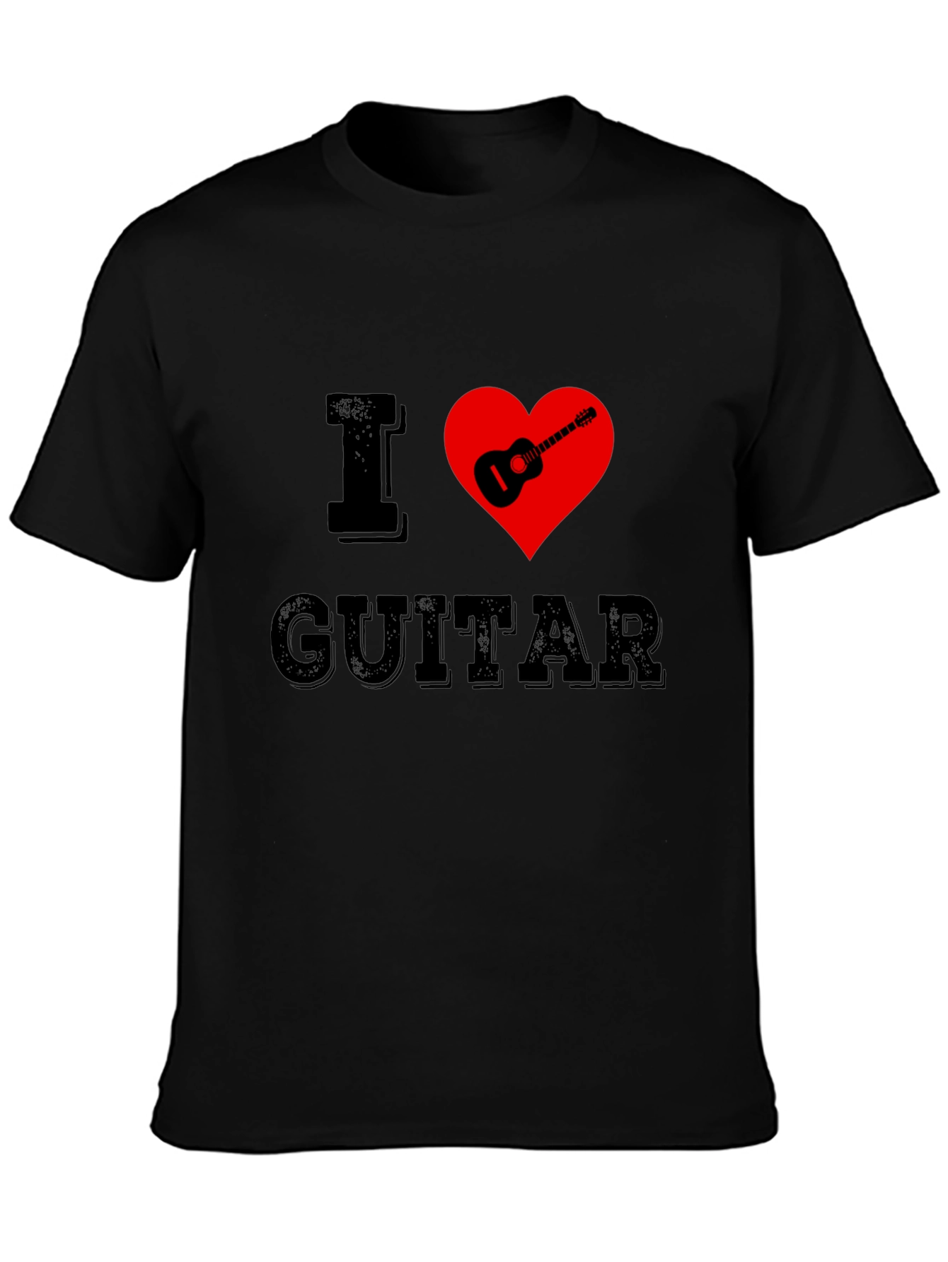 Camiseta Negra I ❤️ Guitar