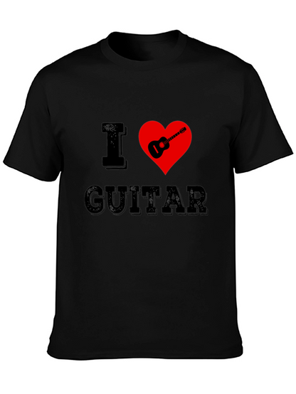 Camiseta Negra I ❤️ Guitar