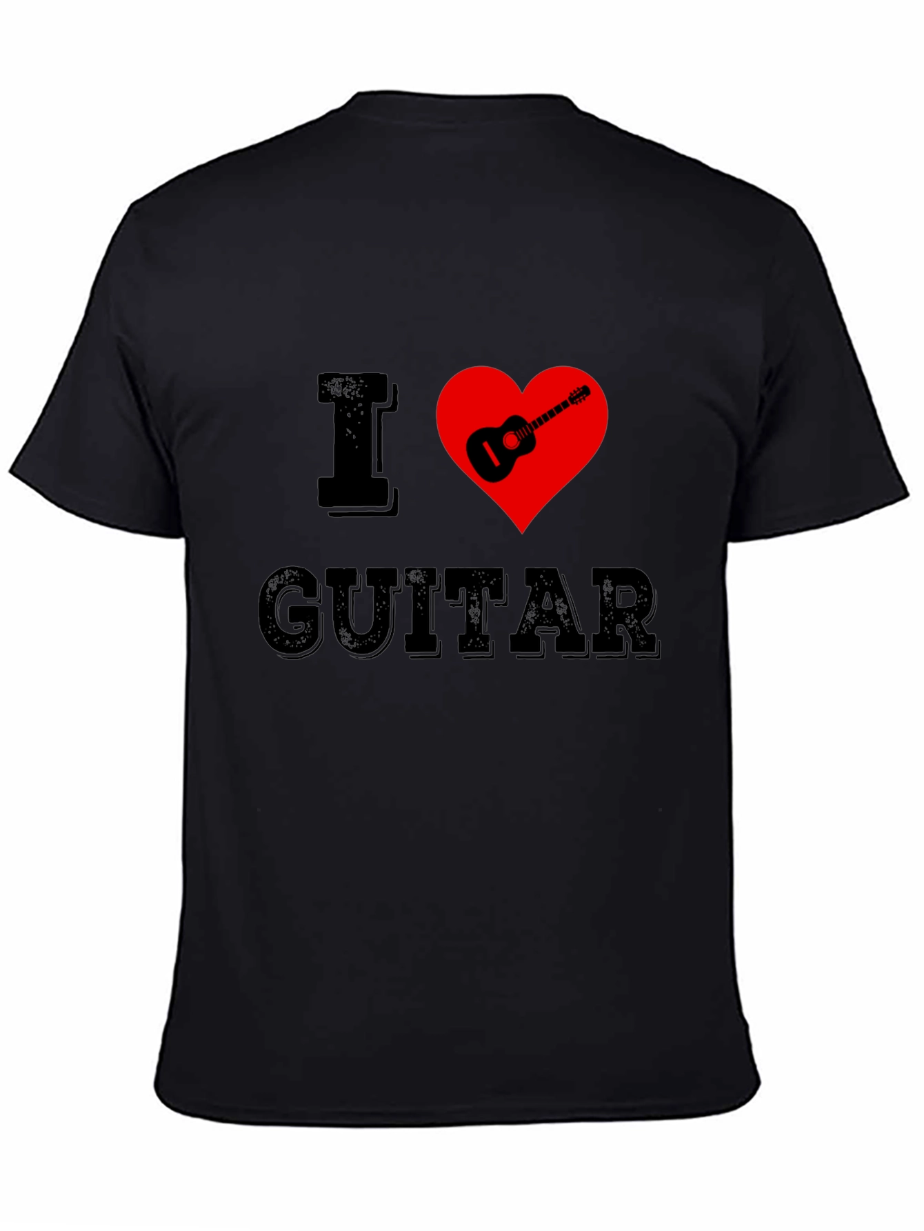 Camiseta Negra I ❤️ Guitar