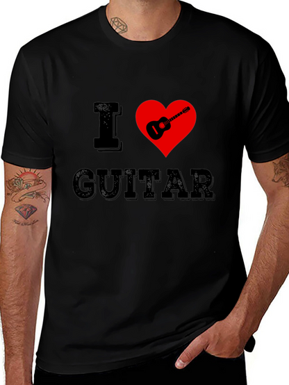 Camiseta Negra I ❤️ Guitar