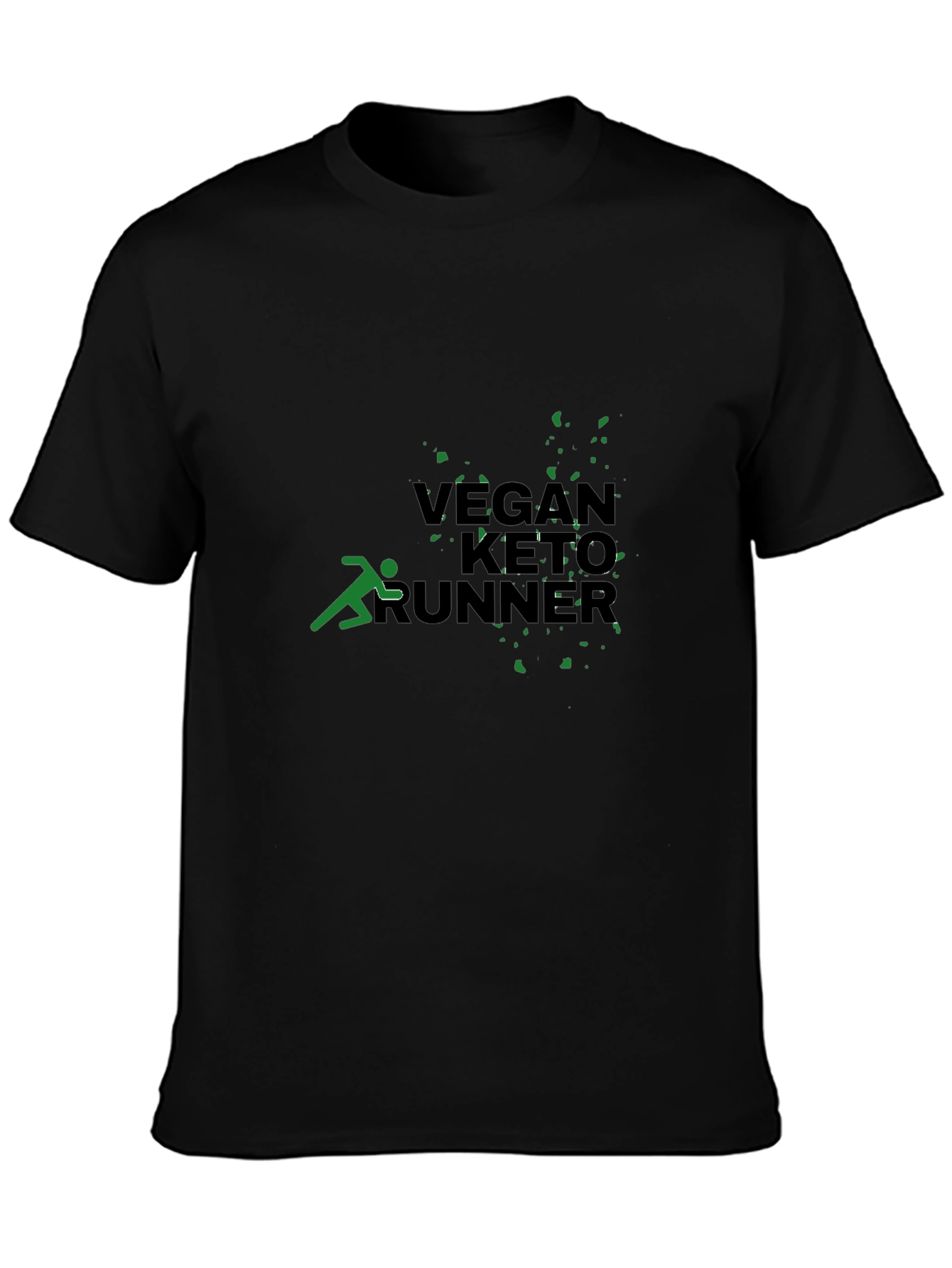 Camiseta Negra: Vegan Keto Runner