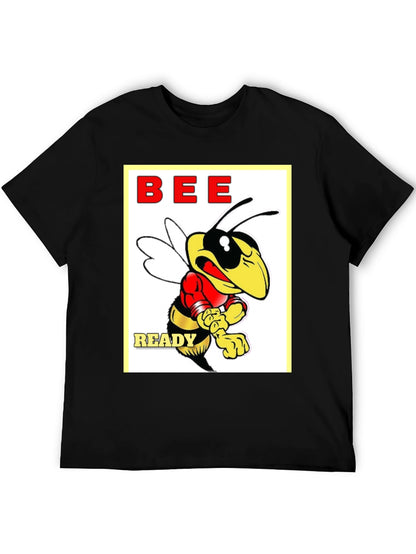 Camiseta Negra con Diseño de Abeja Bee Ready