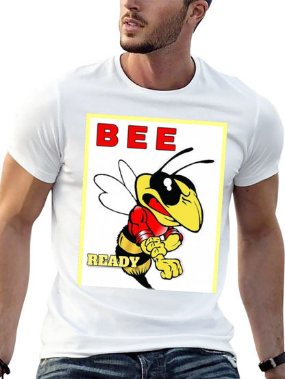 Camiseta Negra con Diseño de Abeja Bee Ready
