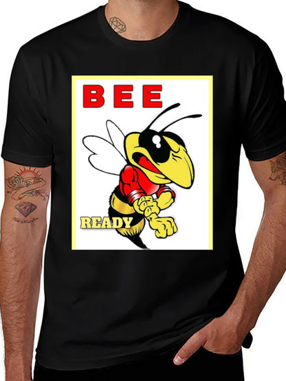 Camiseta Negra con Diseño de Abeja Bee Ready