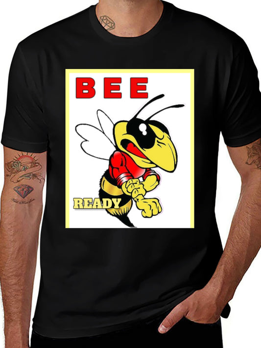 Camiseta Negra con Diseño de Abeja Bee Ready