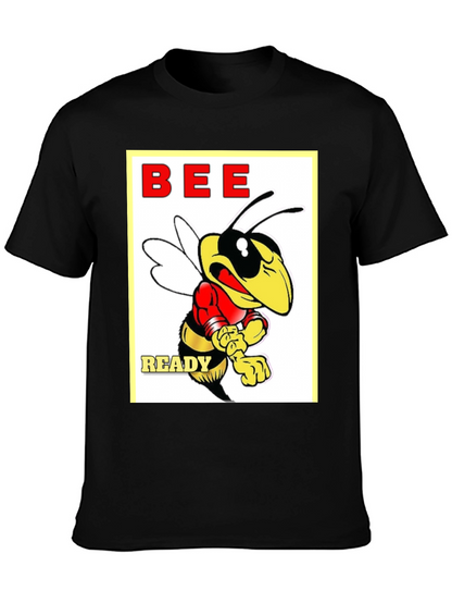 Camiseta Negra con Diseño de Abeja Bee Ready