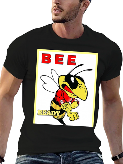 Camiseta Negra con Diseño de Abeja Bee Ready