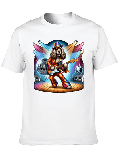 Camiseta Negra con Perro Rockstar Disco