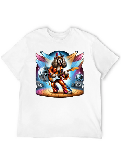Camiseta Negra con Perro Rockstar Disco