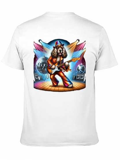 Camiseta Negra con Perro Rockstar Disco