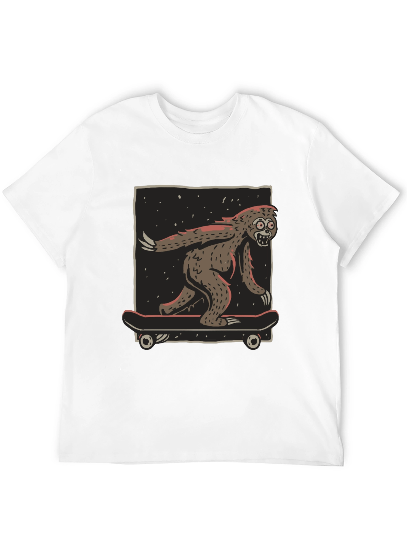 Camiseta Negra con Diseño de Yeti Skater