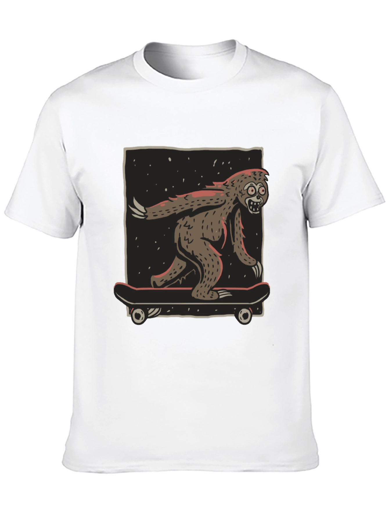 Camiseta Negra con Diseño de Yeti Skater