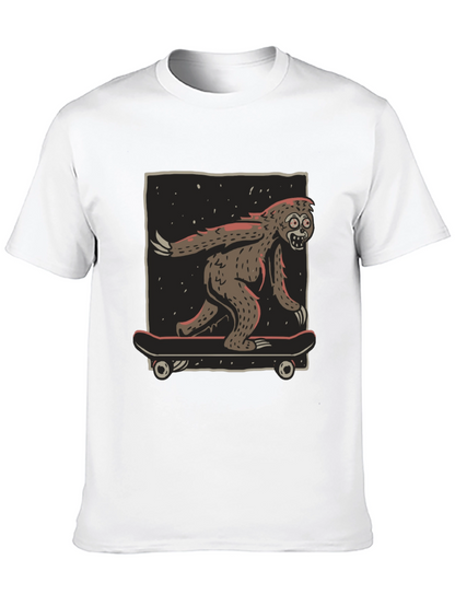 Camiseta Negra con Diseño de Yeti Skater