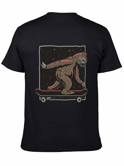Camiseta Negra con Diseño de Yeti Skater