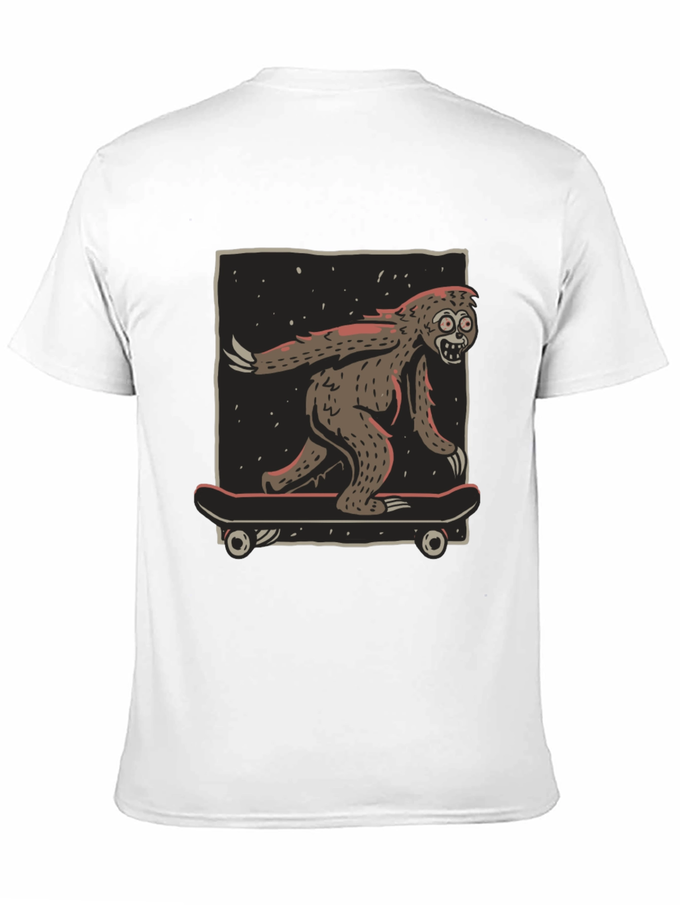 Camiseta Negra con Diseño de Yeti Skater
