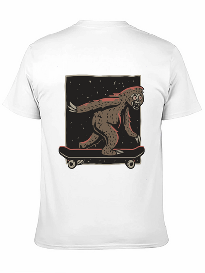 Camiseta Negra con Diseño de Yeti Skater