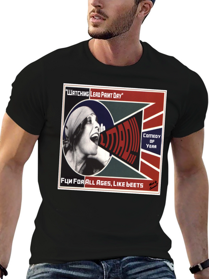 Camiseta Negra con Diseño Watching Lead Paint Day