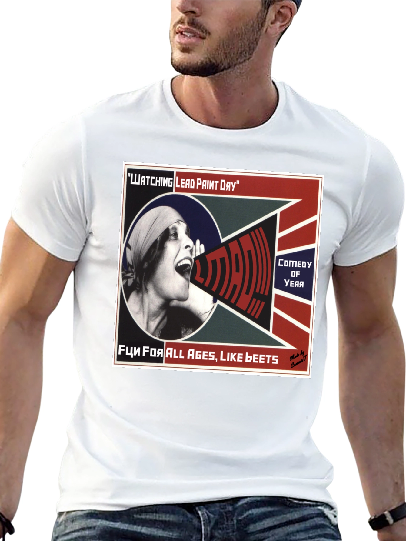 Camiseta Negra con Diseño Watching Lead Paint Day