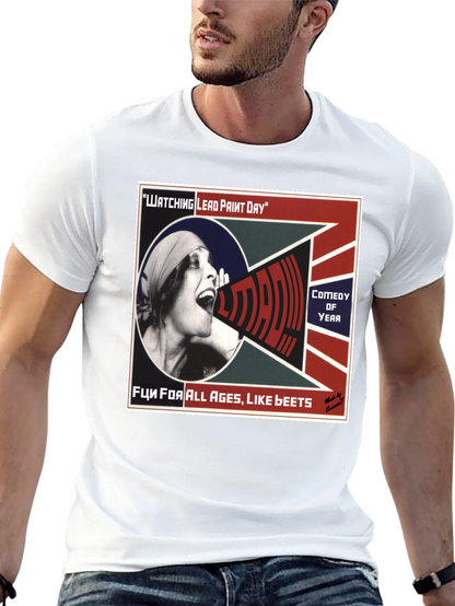Camiseta Negra con Diseño Watching Lead Paint Day