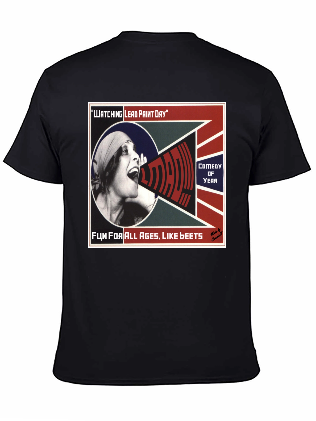 Camiseta Negra con Diseño Watching Lead Paint Day
