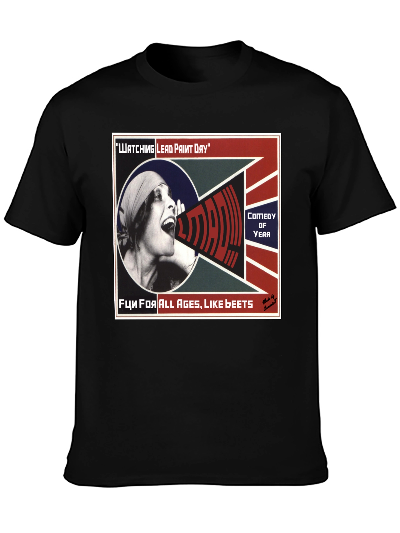Camiseta Negra con Diseño Watching Lead Paint Day