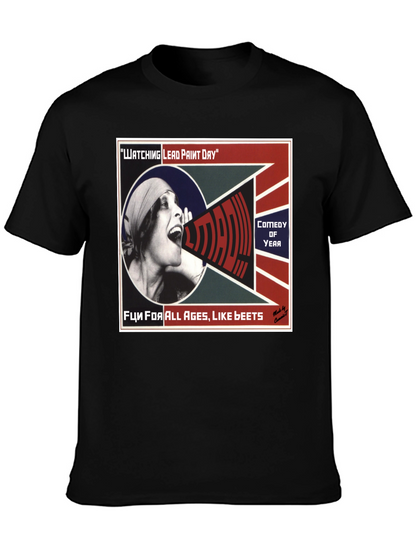 Camiseta Negra con Diseño Watching Lead Paint Day