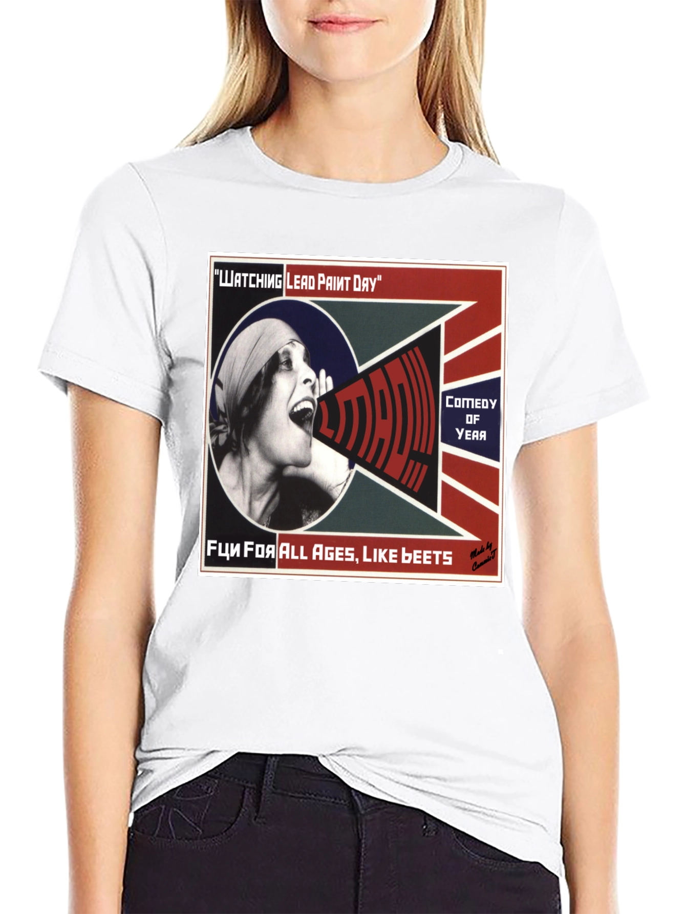 Camiseta Negra con Diseño Watching Lead Paint Day