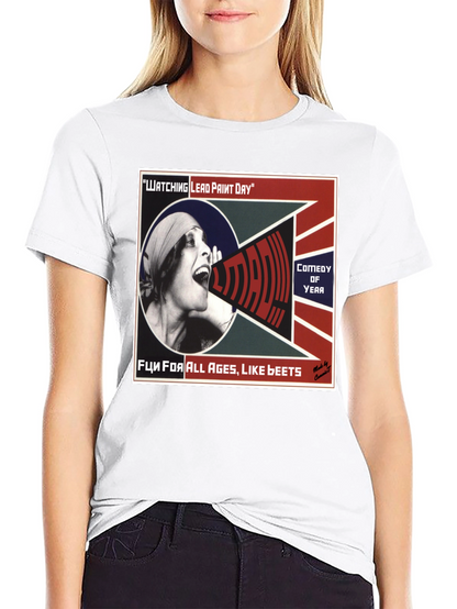 Camiseta Negra con Diseño Watching Lead Paint Day