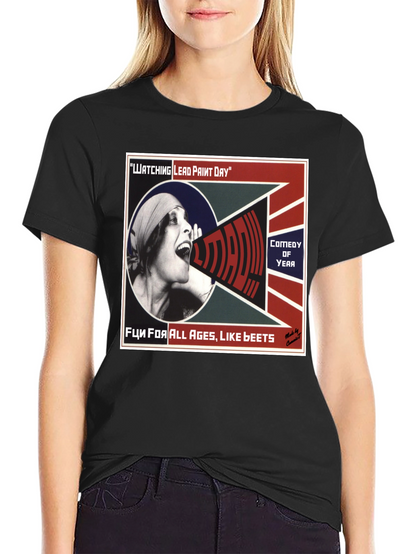 Camiseta Negra con Diseño Watching Lead Paint Day