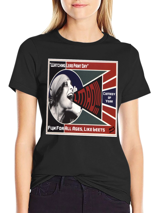 Camiseta Negra con Diseño Watching Lead Paint Day