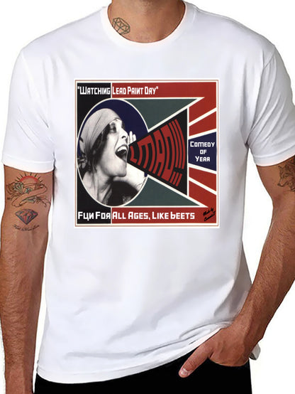 Camiseta Negra con Diseño Watching Lead Paint Day