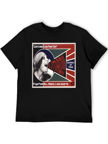 Camiseta Negra con Diseño Watching Lead Paint Day