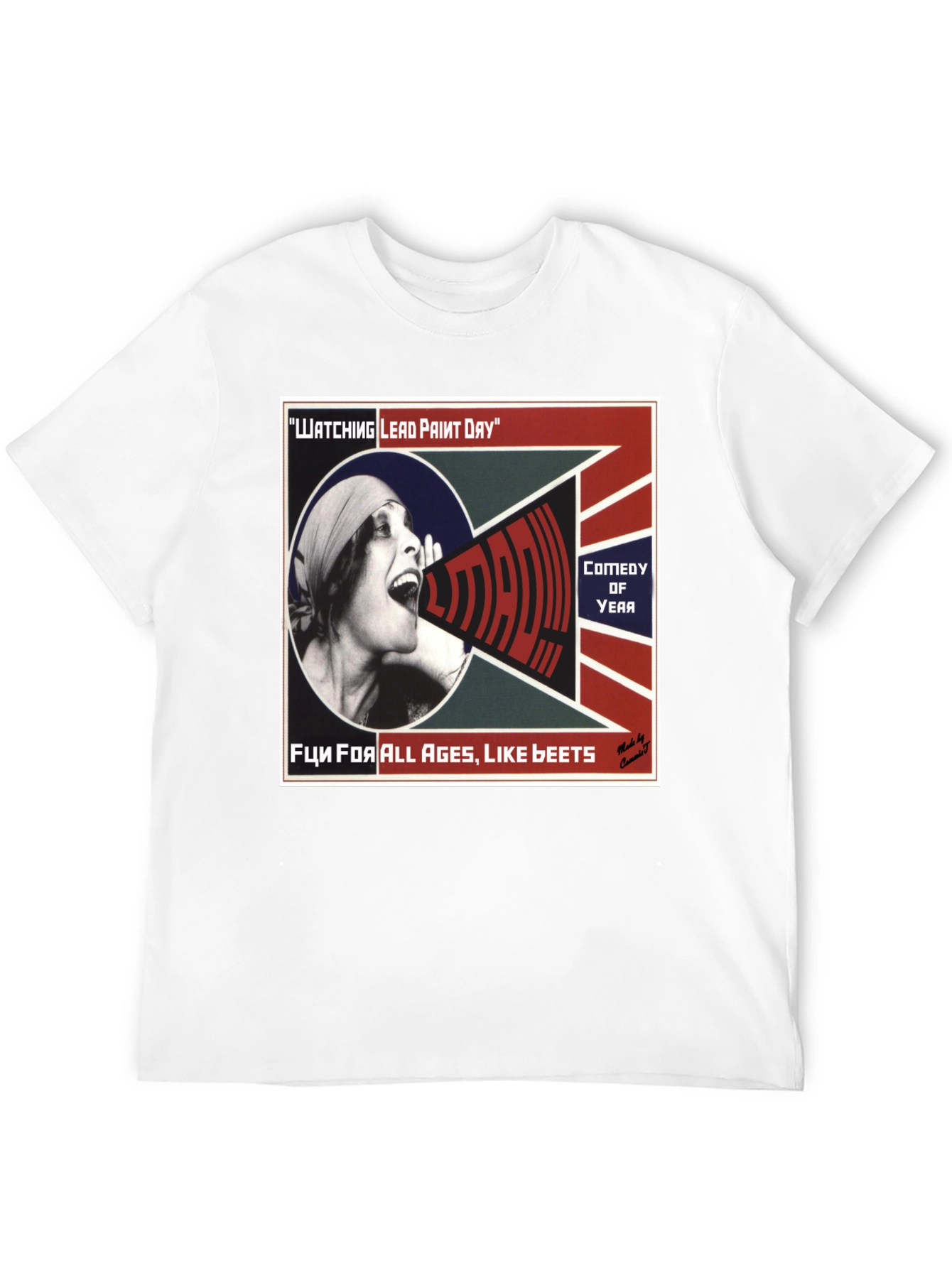 Camiseta Negra con Diseño Watching Lead Paint Day
