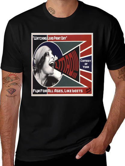Camiseta Negra con Diseño Watching Lead Paint Day