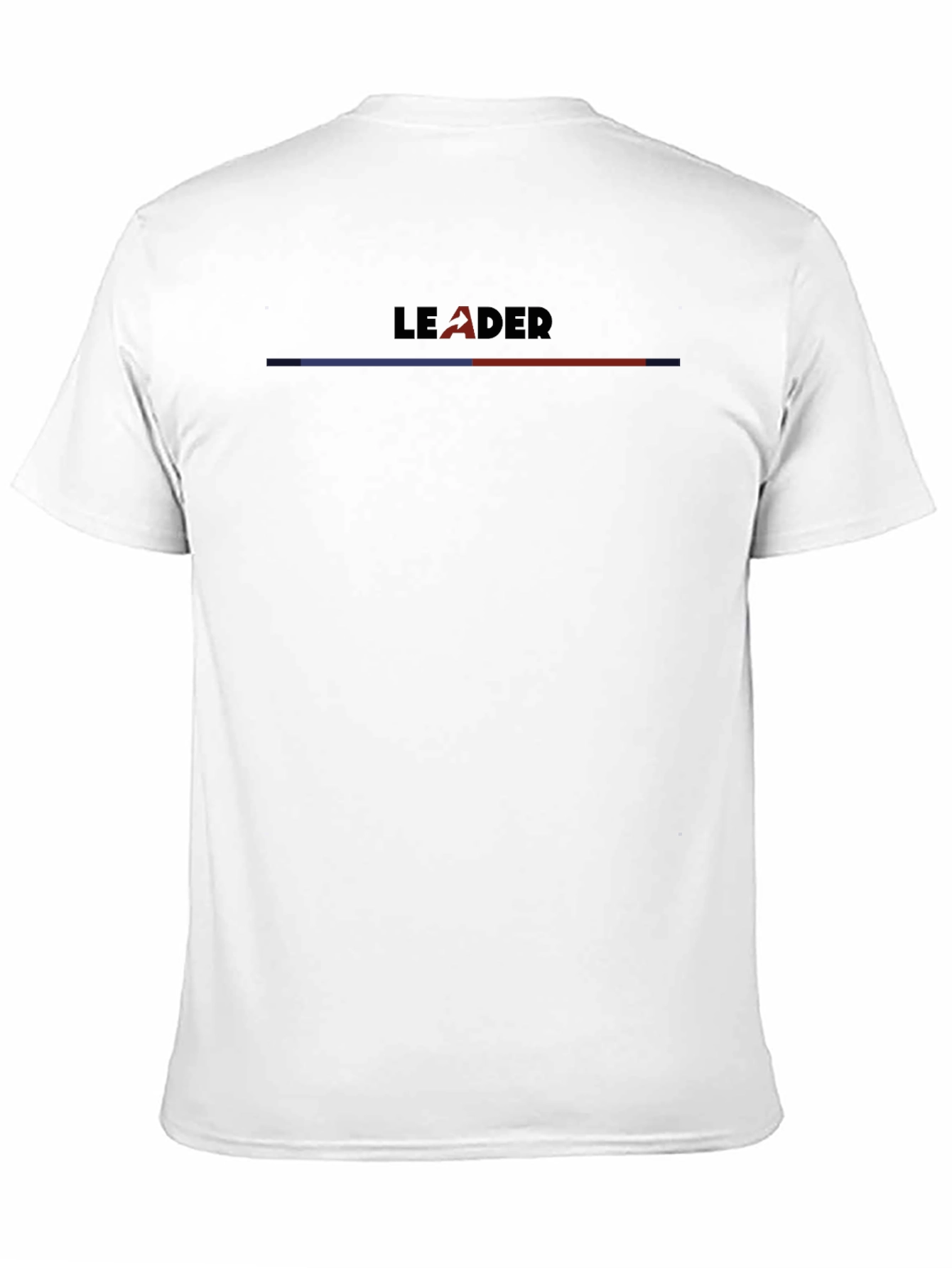 Camiseta Negra Líder con Rayas y Letras