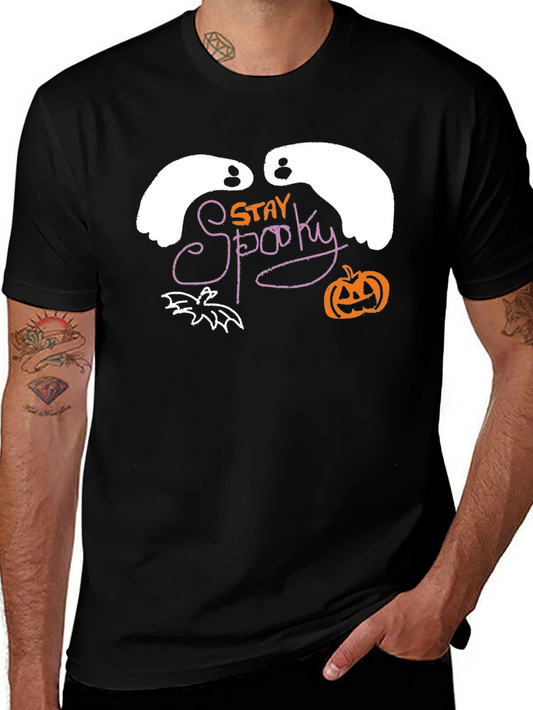 Camiseta Negra Stay Spooky Halloween