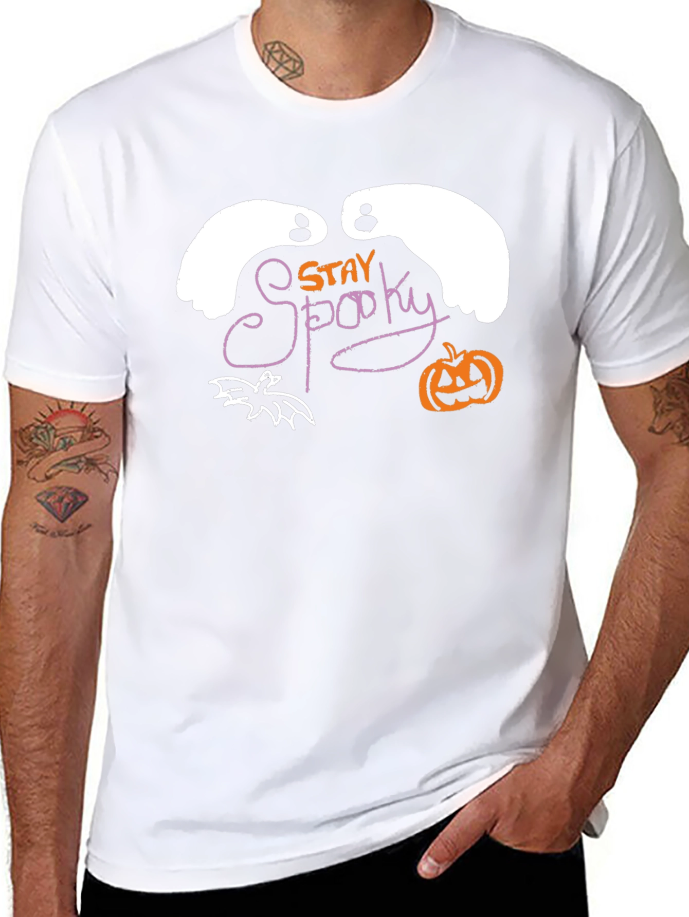 Camiseta Negra Stay Spooky Halloween
