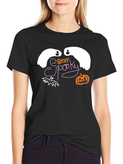 Camiseta Negra Stay Spooky Halloween