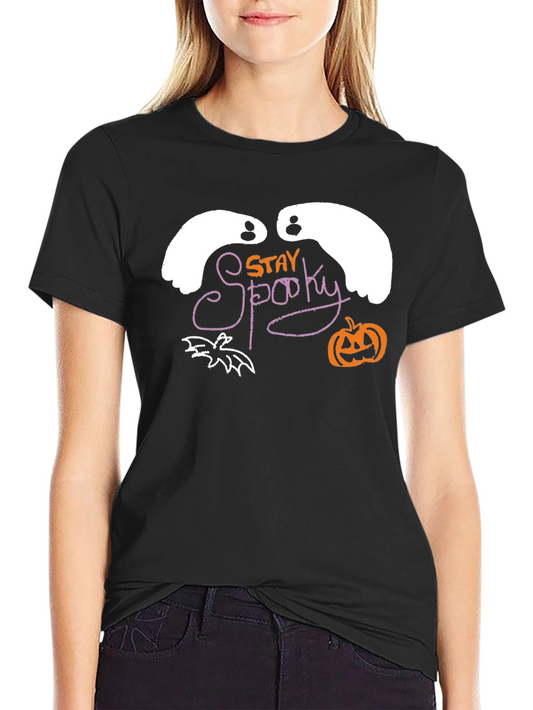 Camiseta Negra Stay Spooky Halloween