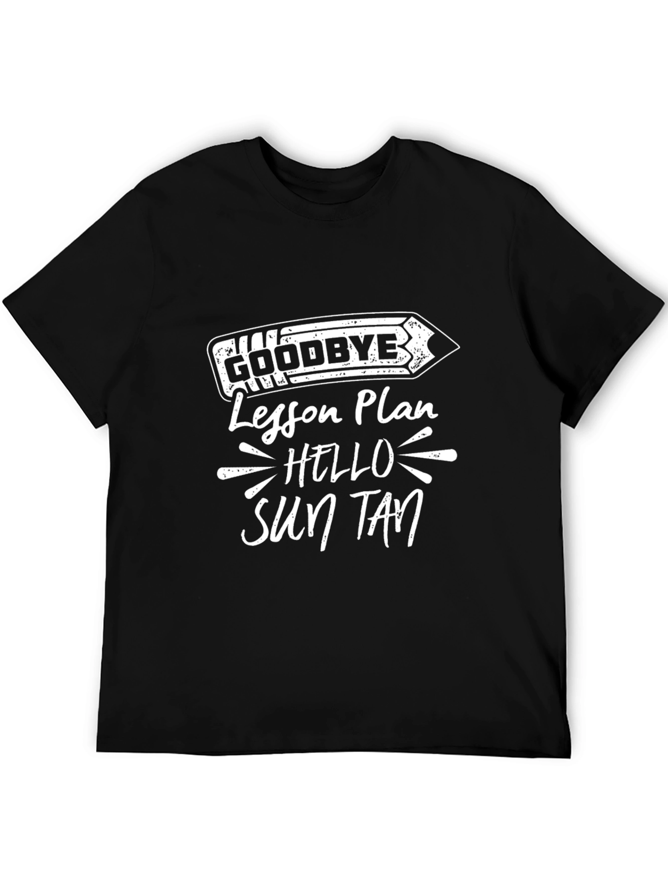 Camiseta Negra Adiós Plan de Lección Hola Bronceado